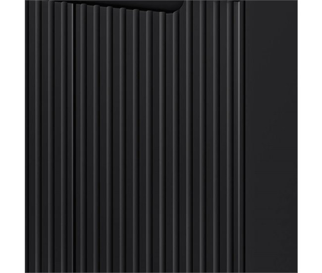 Móvel de casa de banho para lavatório Newport com 2 portas 60 Preto/ Madeira