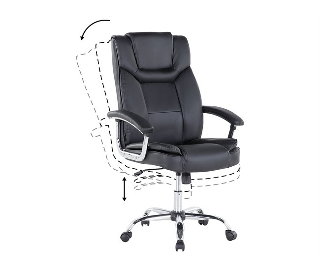 Beliani Cadeira executiva ADVANCE Preto