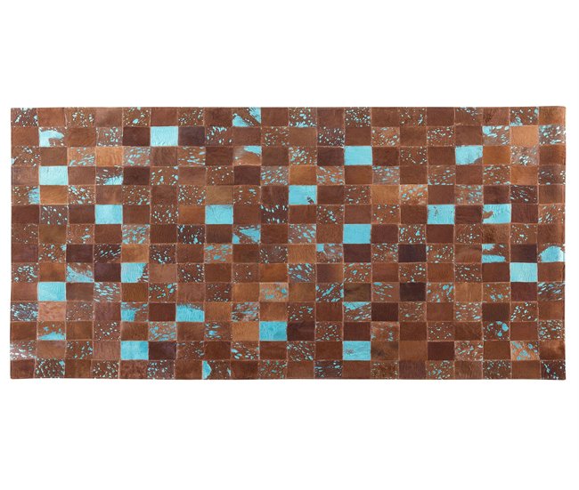 Beliani Pelos curtos ALIAGA 80x150 Turquesa
