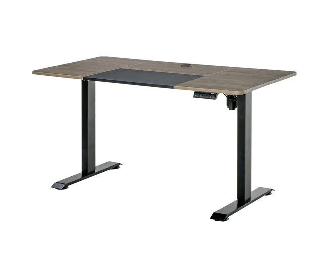 Secretária Elétrica de Pé Metal, Melamina de Madeira Vinsetto 140x70 Preto