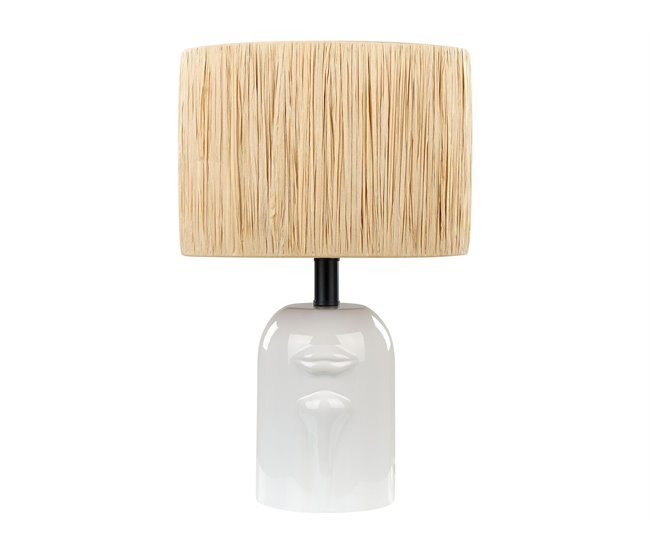 Beliani Candeeiro de cabeceira JUBONES Natural/ Branco