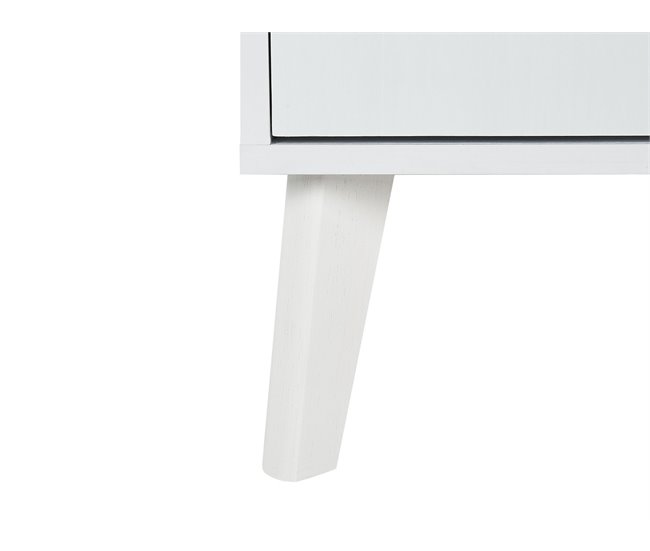 Beliani Mesa de TV PARTON 140 Branco/ Bege