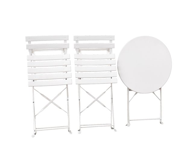 Conjunto de mesa e cadeiras de jardim dobráveis Teresa Branco
