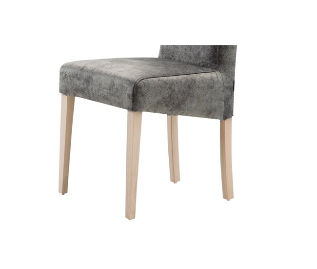 Cadeira de jantar VELVET veludo cinza Cinza