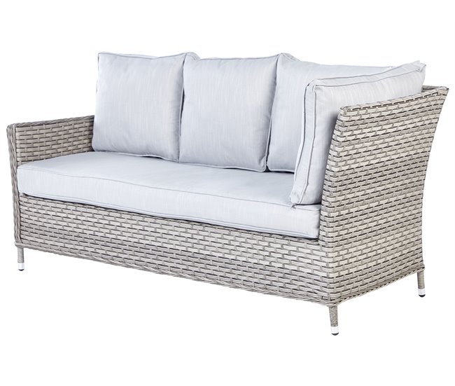 Beliani Conjunto lounge LACONA Cinza Escuro
