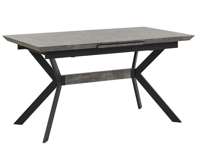 Beliani Mesa de centro AVOCA 80x140 Cinza Claro