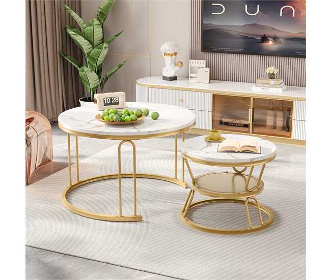 Mesa de centro, mesa auxiliar, mesa auxiliar 70x70 Branco