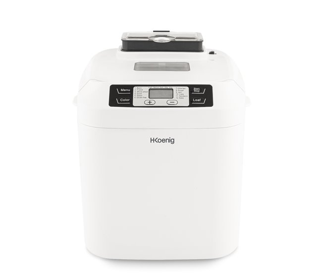 Máquina de fazer pão Bake340 H.koenig Branco/cinza