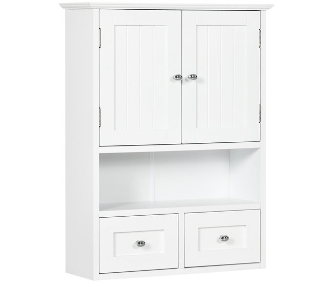 Armário de Parede MDF kleankin, casa - casa de banho 50 Branco