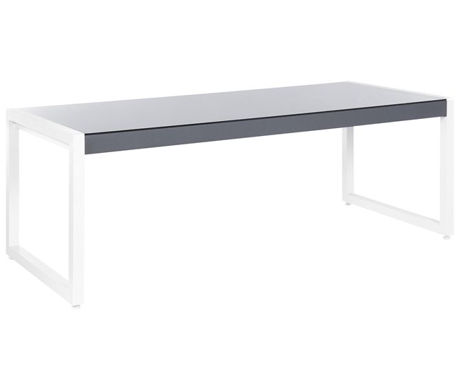 Beliani Mesa de jardim BACOLI Branco/ Bege