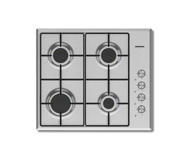 Placa a gás CONFORTEC CFH62SGX 58cm 4 zonas Inoxidavel