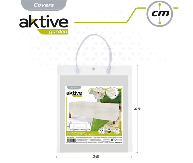 Cobertura impermeável para mesa de jardim Aktive Garden Bege