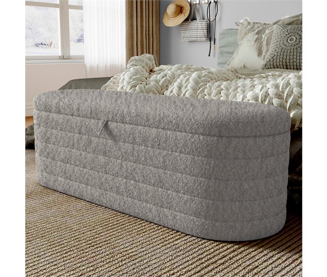 Bancos estofados 120x40 Cinza