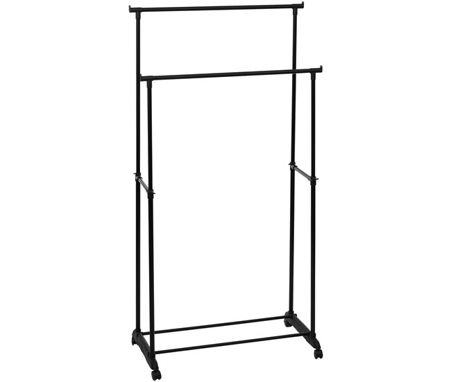 Cabide duplo extensível Preto / Cinza