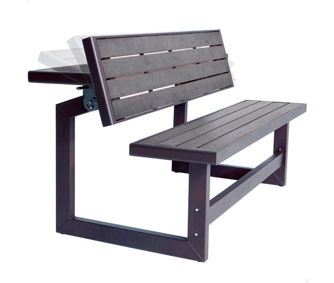 Banco convertible en mesa LIFETIME color gris Cinza