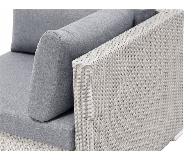 Beliani Conjunto lounge SANO Cinza Claro