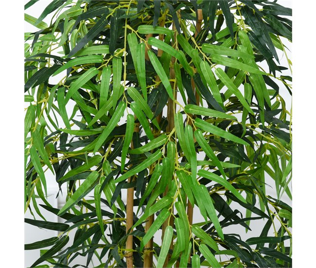 Árvore de bambu artificial PE, PP, Cimento Outsunny Verde