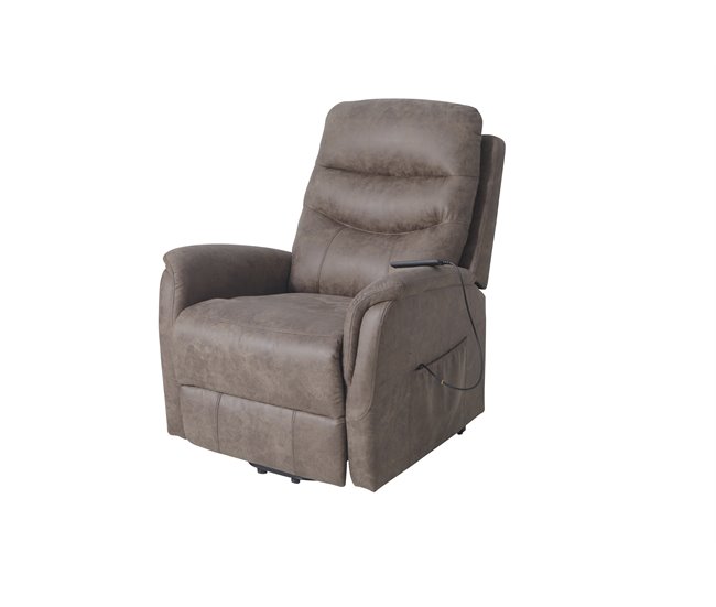 Cadeirão CORL relax elétrico LIFT UP e massagem castanho Castanho