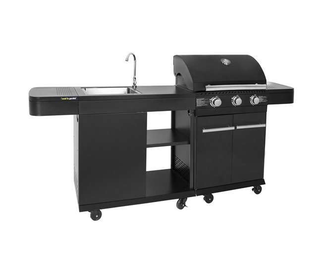 Cozinha exterior modular Preto