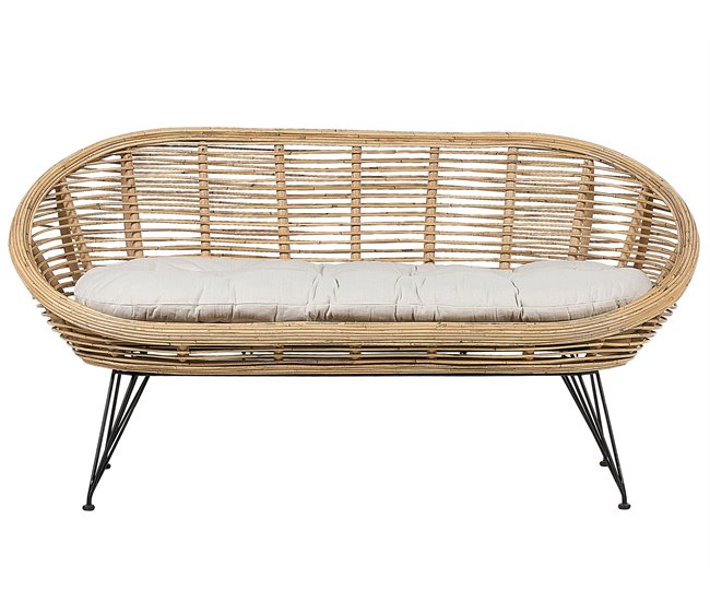 Beliani Conjunto lounge Rattan/vime MARATEA/CESENATICO Natural
