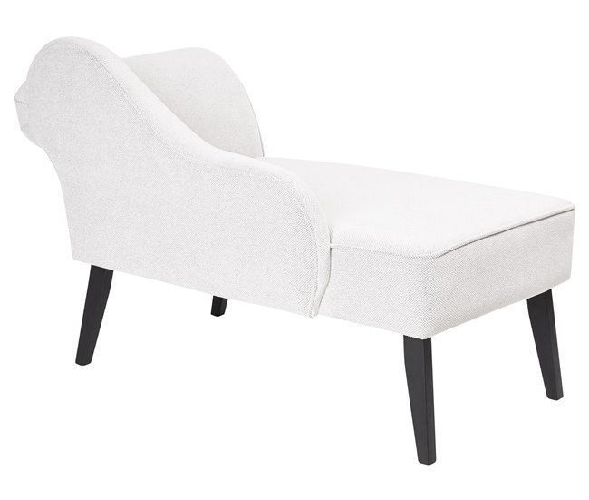 Beliani Chaise longue versão à direita Poliéster BIARRITZ Branco