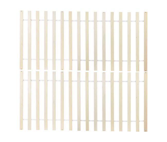 Beliani Cama com estrado Pinho ROYAN 147x207 Branco