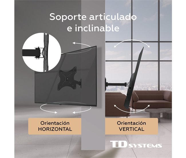 Suporte de parede De pared - TD Systems P20X25A122 Preto