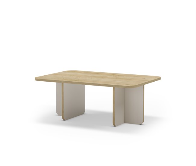 Mesa de centro retangular HILLARY Creme