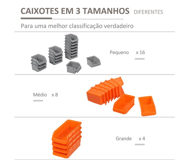 Organizador de Ferramentas PP DURHAND Laranja