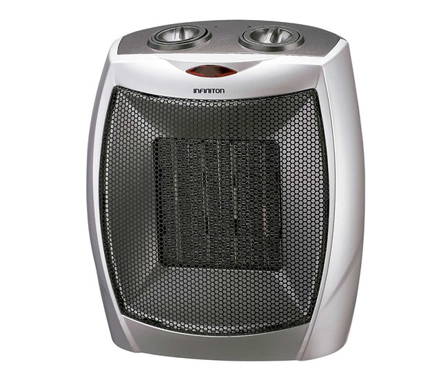 Aquecedor com ventilador Infiniton HPTC-902C 1500W com termóstato regulável Cinza