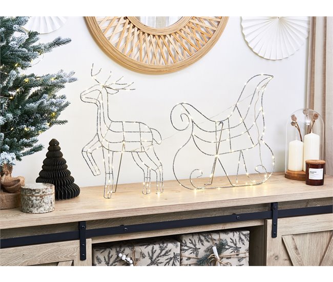 Beliani Decoração LED SAIJA Cinza