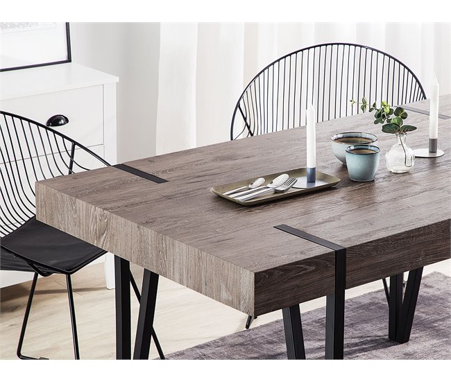 Beliani Mesa de jantar ADENA 90x180 Carvalho