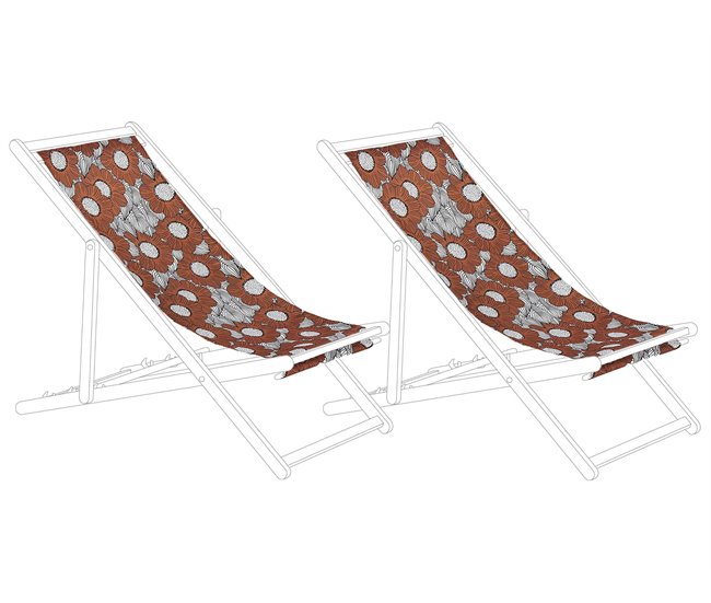 Beliani Cobertura para cadeira de jardim ANZIO/AVELLINO Vermelho