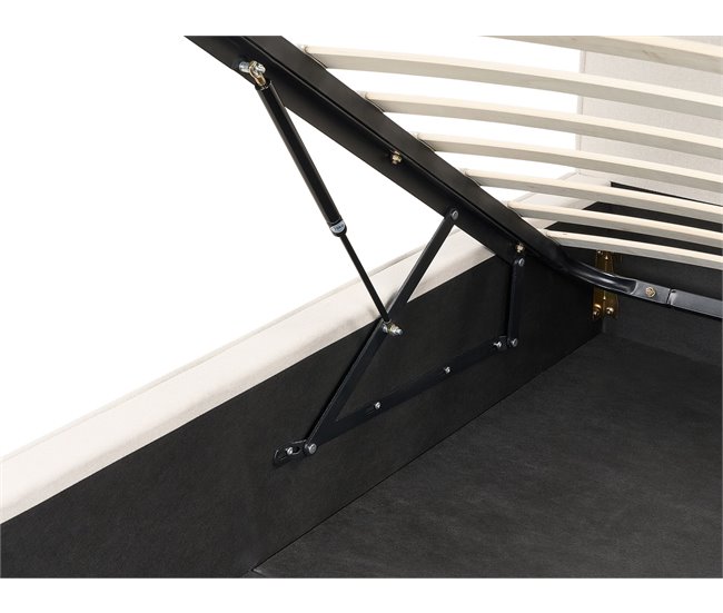 Beliani Cama com estrado Poliéster MOISSAC 177x224 Bege