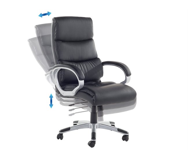 Beliani Cadeira executiva KING Preto