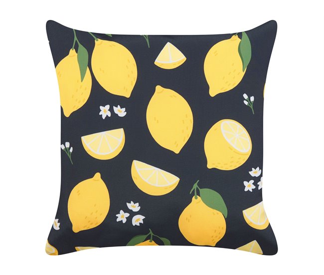 Beliani Almofada decorativa ORCHID Preto