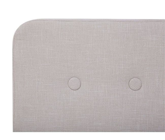 Beliani Cama com estrado Poliéster RENNES 101x220 Bege
