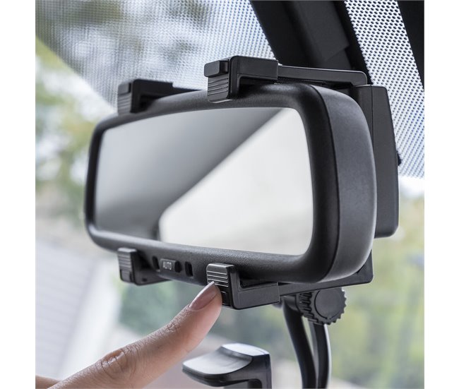 Suporte de Smartphone para o Espelho Retrovisor Preto