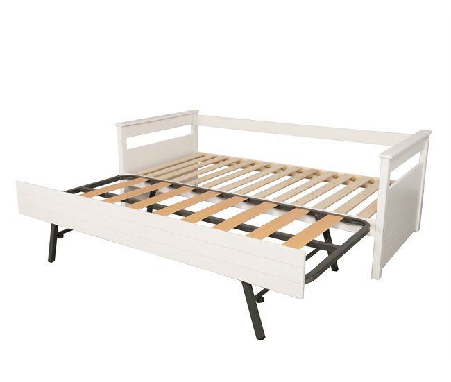 Cama nido 90x190 com sommier DUPLEX Branco