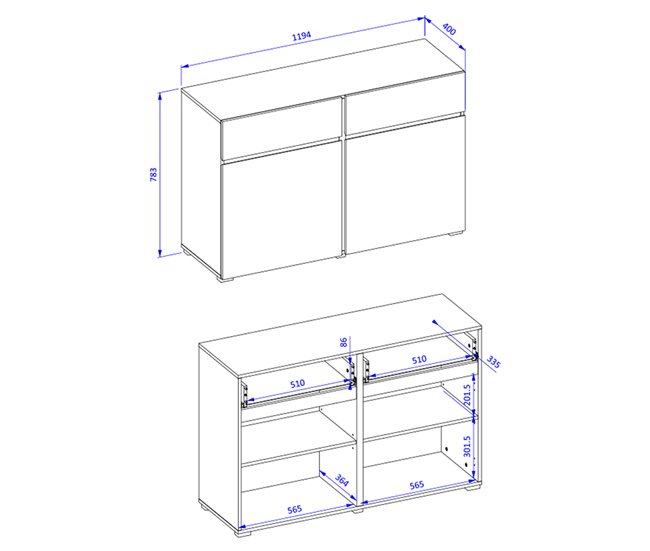 Aparador Lilia 119 Topo