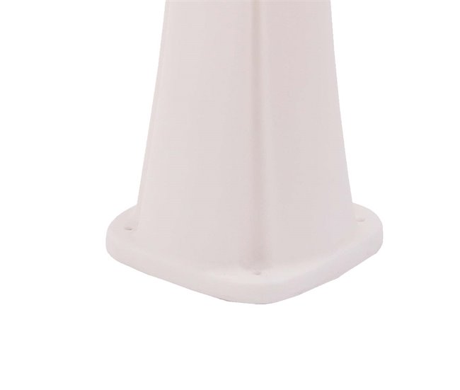 Starmatrix RIO 22 litro H 226 cm polietileno curvo chuveiro solar com lavagem de pés, Branco Branco