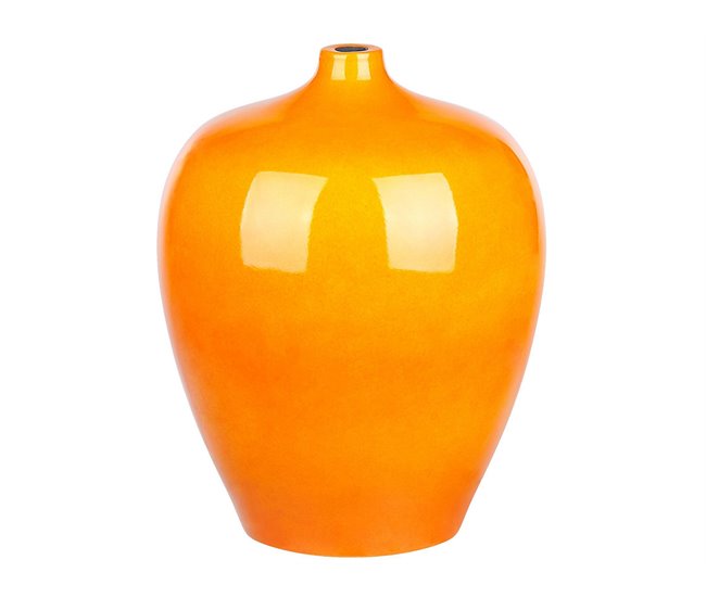 Beliani Jarro de flores TERRASA Laranja