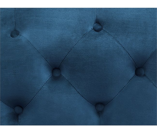 Beliani Sofá de 2 lugares Veludo SKIEN Azul Marino