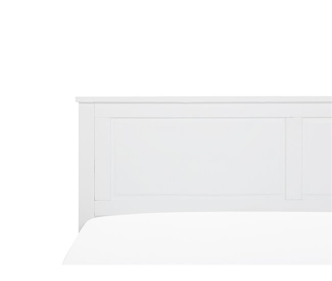Beliani Cama com estrado Pinho OLIVET 189x208 Branco