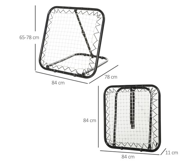 Rede de Rebote PE, Metal HOMCOM Branco