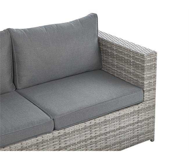 Beliani Conjunto lounge SABBIA Cinza Claro