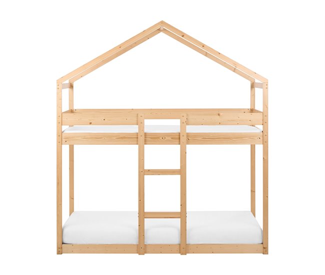 Beliani Beliche Pinho LABATUT 92x206 Castanho