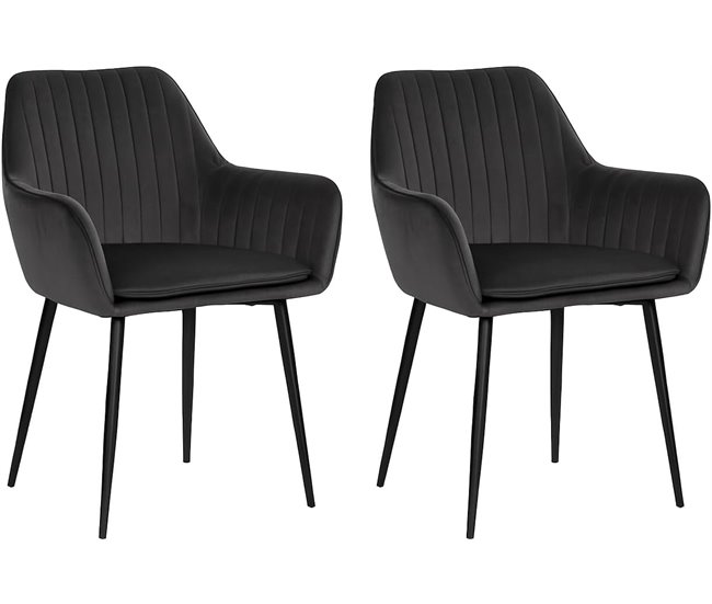 Dupi cadeira de jantar javea, poltrona estofada em camurça, design moderno, 58x58x86 cm (pacote com 2 unidades, bege)