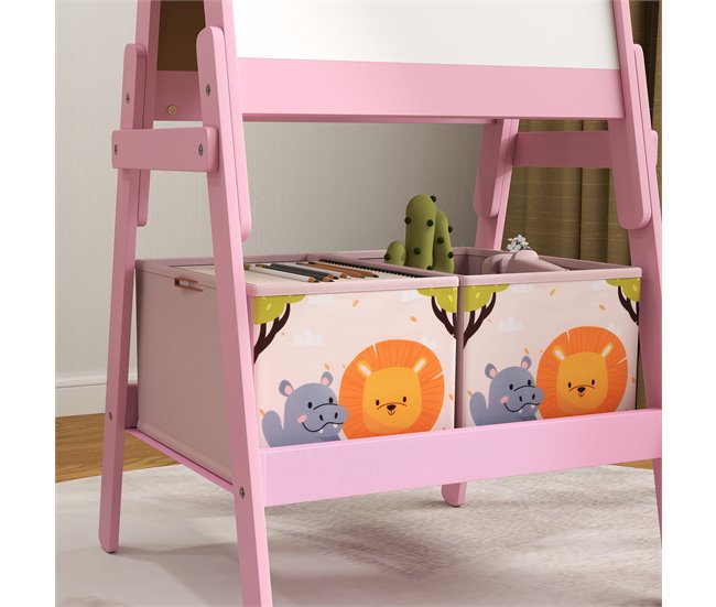 Cavalete para Crianças MDF e TNT AIYAPLAY Rosa