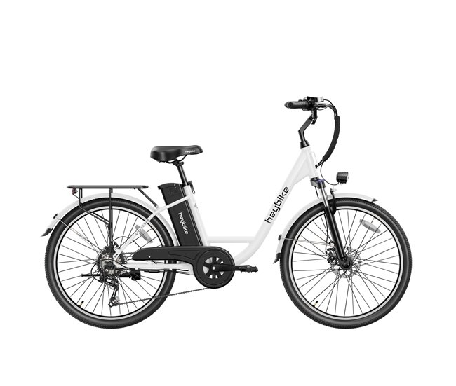 Bicicleta elétrica heybike cityscape - motor 250w 36v10ah pneus de 26 polegadas travões mecânicos